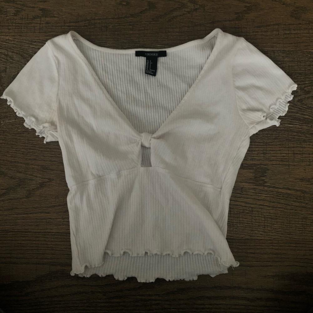 White crop top